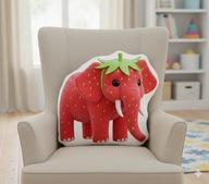 Przytulanka poduszka kształtka słoń truskawka brainrot 40cm