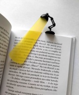 Cudna Zakładka do książki Lampka Czarna Lampa Gadżet dla Czytelnika