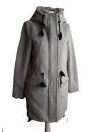 KHUJO_MARKOWA CIEPŁA KURTKA PARKA WEŁNA_S