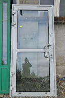 DRZWI Zewnętrzne Aluminiowe Przeszklone Wejściowe 110x230cm Szare
