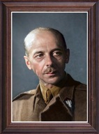 Obraz Tadeusz Bór Komorowski portret w drewnianej ramie ze szkłem