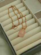 Naszyjnik flakonik Do Aromaterapii kwarc różowy Dzika Pomarańcza