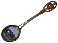 Piękna łyżeczka kolekcjonerska, emalia srebro, malowanie Budapeszt
