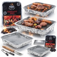 GRILL JEDNORAZOWY TURYSTYCZNY TACKA PODPAŁKA BBQ PIKNIK GRIL ZESTAW 2 SZT