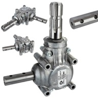 Przekładnia kątowa rozsiewacz nawozów 1:1 aluminiowa długi wałek frezowany