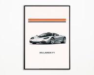 PLAKAT MCLAREN F1 KLASYCZNY SUPERCAR IKONA MOTORYZACJI PLAKAT A3 DO DRUKU