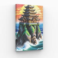 Obraz na płótnie 30x40 Świątynia na Skraju Klifu | Pomysł na prezent