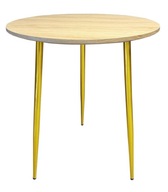 Stół okrągły VINCI OAK WOOD 70 cm GOLD