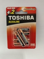BATERIE ALKALICZNE TOSHIBA AAA (R3) 6szt. NOWE