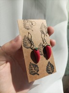 Kolczyki warzywa - papryczka chili - rękodzieło, stal nierdzewna