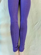 getry grube zimowe rajstopy bez stopek fiolet r. S