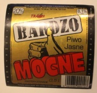 ETYKIETA - Browar Konstancin - BARDZO MOCNE - Piwo Jasne - PASTERYZOWANE