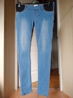 mamalicious 36 s spodnie dżinsowe rurki ze średnim stanem strecz błękitne