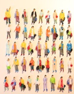 ludzie figurki stojące na makietę dioramę H0-1:87-10 sztuk