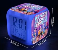 Budzik Kpop Anime Lowczyni Demonow zegar LED, prezent dla dziecka s3