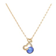 55590 Celebrytka 18K pozłacana 39+5 CM LOTUS BLUE CRYSTAL Swarovski