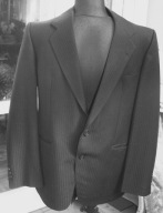 DOLZER niemiecki garnitur czarny w prążki r S/M