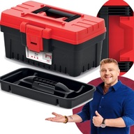 SKRZYNKA DO NARZĘDZI CZERWONO-CZARNA ORGANIZER 27CM