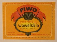 ETYKIETA - BROWAR OKOCIM W KRAKOWIE - PIWO JASNE PEŁNE wawelskie