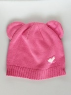 Czapka różowa dla niemowlęcia dziewczynki od 0 do 6 miesięcy