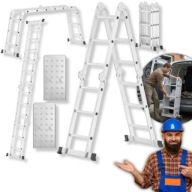 DRABINA ALUMINIOWA SKŁADANA PRZEGUBOWA ROZKŁADANA WIELOFUNKCYJNA 4X3 150KG