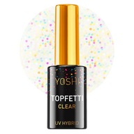 Top Do Paznokci YOSHI Top Topfetti Clear Top Z Drobinkami 10ml