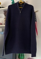 wyprzedaz SW granatowy ciepły zimowy Paul Costelloe gruby