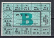 Karta zaopatrzenia, reglamentacja, " B " XII 1981 /SZP1/