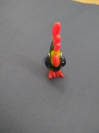 Wspaniała szklana papuga, szkło w stylu Murano 7,5cm, lata 60 nowa (A166)