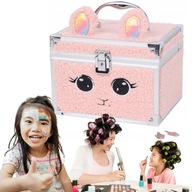 KUFEREK FUTRZANY WALIZKA KOSMETYCZKA ZESTAW DO MAKIJAŻU DLA DZIECI