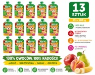 MUSIAK Mus Owocowy Jabłko Brzoskwinia Banan Gruszka 13x100g Zestaw