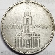 Moneta o nominale 2 marek (2 Reichsmark), wybita w Niemczech w 1934 r. G