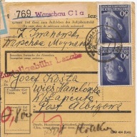 WARSZAWA -ŁAŃCUT -wieś HANELÓWKA -GENERALNE GUBERNATORSTWO -skart -obieg