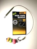 Przypon karpiowy blow back rig hak fox nr4 z długim włosem,plecionka KORDA