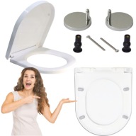 DESKA WC SEDESOWA KLOZETOWA WOLNOOPADAJĄCA TYP U UNIWERSALNA 36X42,5 CM