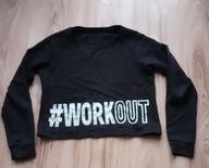 WORK OUT - czarna krótka bluza dziewczęca 152 158
