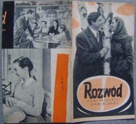 ROZWÓD -film prod. angielskiej -program kinowy -lata 50-te