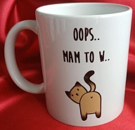 Kubek handmade z humorystycznym napisem