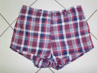 Spodenki damskie krótkie w kratkę, rozm. ok. 38