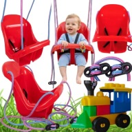 HUŚTAWKA OGRODOWA KUBEŁKOWA DLA DZIECI DO DOMU OGORDU+PASY BEZPIECZEŃSTWA
