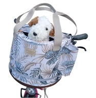 Koszyk rowerowy w Liście palmy torba na lato fotelik transporter dla psa