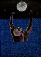 plakat "w stronę księżyca" wydruk w formacie a3 Teresa Kazimierczak