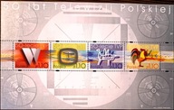 Fi. 3853 - 3856 w Bloczku 179(144) 50-lecie Telewizji Polskiej.