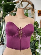 Skin to Skin biuster biustonosz bra gorset sznurowany top fiszbiny 80C