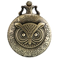 Kieszonkowy Zegarek Brąz Klasyczny Otwierany na Łańcuszku - Sowa Hedwiga HP
