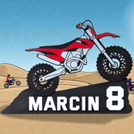 Topper na tort MOTOCYKL MOTOR MOTOCROSS CROSS wybierz IMIE i WIEK /CZERWONY