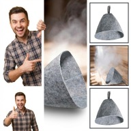 CZAPKA DO SAUNY FILCOWA OCHRONNA KAPELUSZ UNISEX MĘSKA DAMSKA BANIA 23X33CM