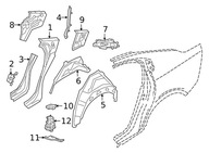 Wspornik Nadkola Koła Lewy Tył Volvo S60 V60 2021- 32228461