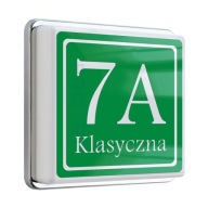 PODŚWIETLANY zielony modny numer domu LED czujnik zmierzchu tabliczka K