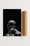 Plakat bez ramy 21x30cm Głowa z Lustra surrealizm abstrakcja obraz art